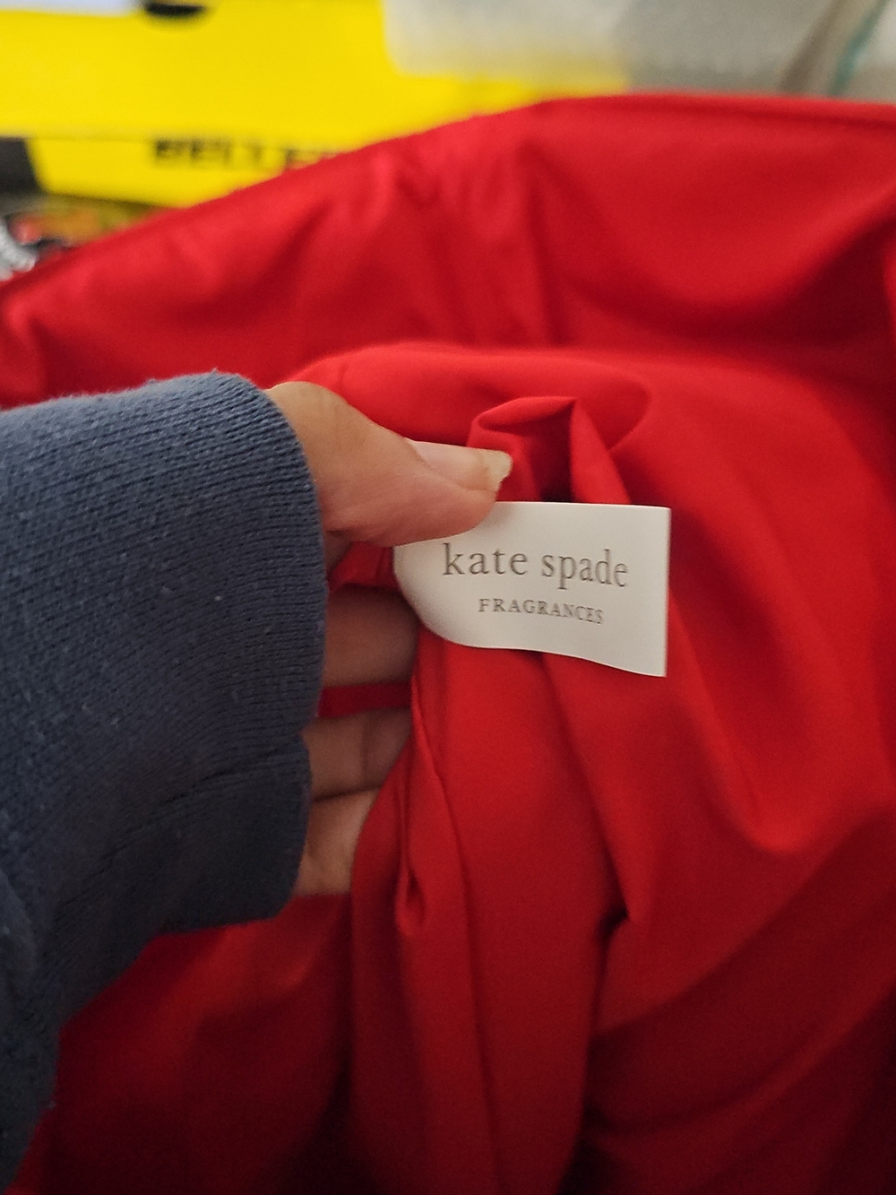 kate spade Red Quilted Heart-Pattern Tote Shoulder Bag - Picture 6 of 6